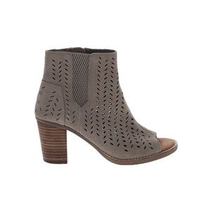 TOMS Open-Toed Ankle Boots in Tan ✨ Size 8.5